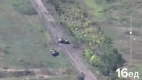 Sad Ukrainian armored vehicles, victims of Russian pturs and drones.