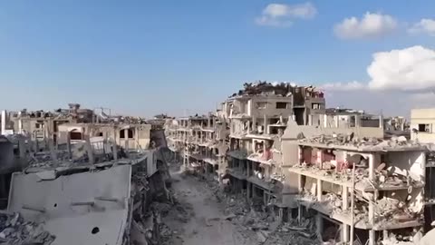 Video from a drone from the Tel Alsaltan area in West Rafah.