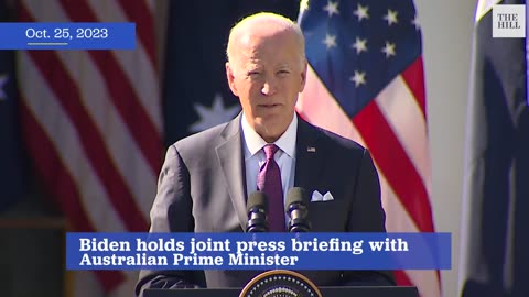 Biden Holds Joint Press Conference WithAustralian Prime Minister; Calls Alliance'ANCHOR TO PEACE'