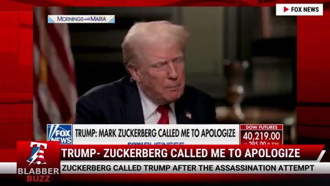 Trump- Zuckerberg Called Me To Apologize