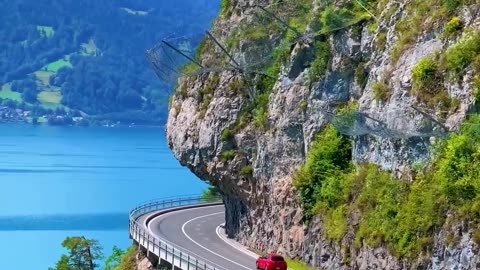 Lake Thun is a beautiful place at the northern foot of the Alps Switzerland