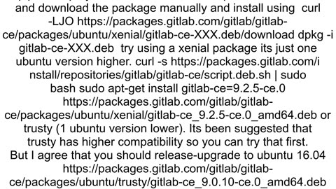 Fail to install gitlab on ubuntu