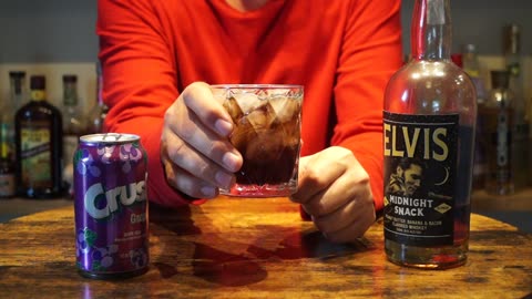 Elvis Midnight Snack Peanut Butter Banana & Bacon Whiskey & Crush Grape Soda