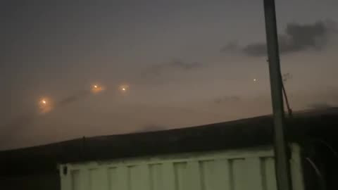 Numerous Iron Dome interceptions seen over the Western Galilee.