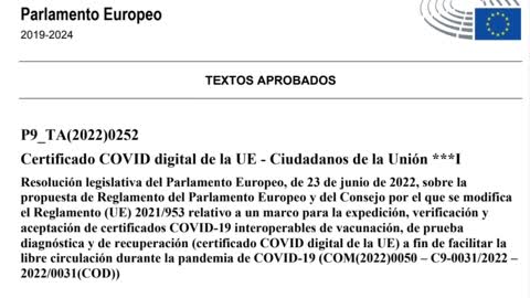 23jun2022 UE PRORROGA CERTIFICADO COVID con IMPORTANTES CAMBIOS · Abogado contra la Demagogia || RESISTANCE ...-