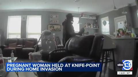 Intruder attacks pregnant woman inside her Houston home during robbery caught on surveillance video