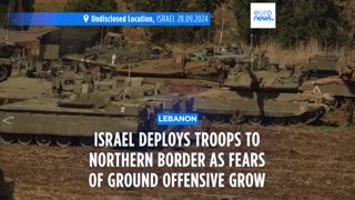 Israel deploys troops to northern border as fears of ground offensive in Lebanon grow