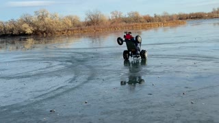 Riding a Go-Cart with Studded Tires on Ice