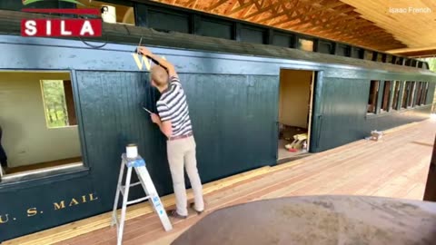 Watch video of 1909 train carriage being restored into AirBnb