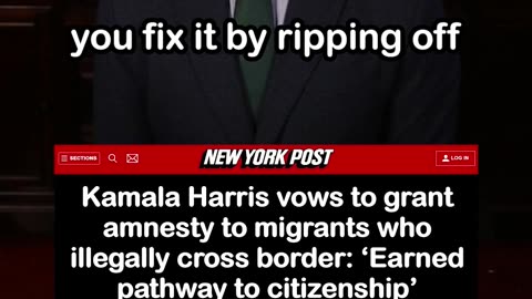 Kamala Harris to Grant Amnesty to Migrants who Illegally Cross Border