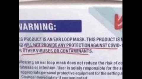 Masks packaging themselves say that masks don't work.