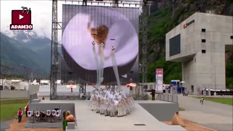 Satanic ceremony for grand opening of the underground railroad in Switzerland 2016-Vietnamese