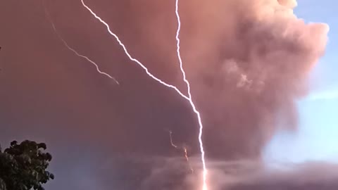 Lightning at Taal Volcano