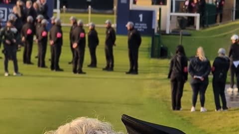 AIG Woman's open Golf Prize presentation Starting St Andrews