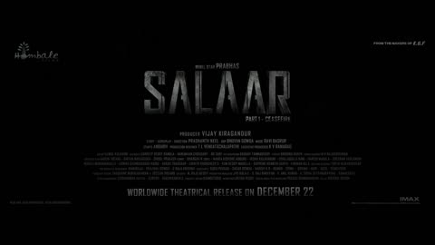 Salaar Release Trailer -- Hindi ł Prabhas ł Prashant Neel ł Prithviraj ł Shruthi ł Hombale Films