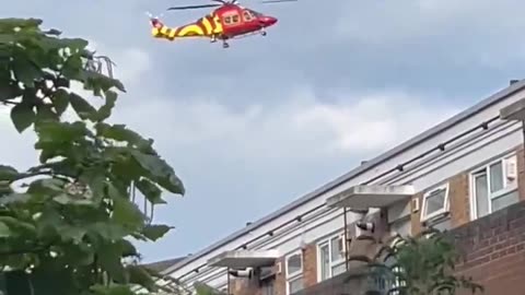 In Clapham a man was airlifted out in a helicopter after being stabbed in