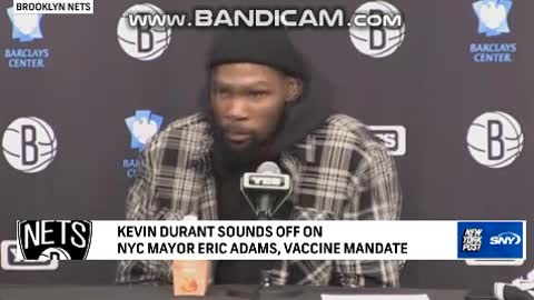 Kevin Durant sounds off on NYC Mayor Eric Adams and the vaccine mandate