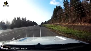 Driver Dodges Oncoming Car Only to Capture Head on Collision