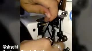 How to thread Edger Serger Sewing Machine Toyota 6600 Overlocked