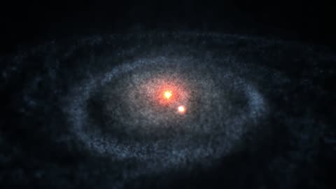 Dwarf galaxy perturbing a disk galaxy