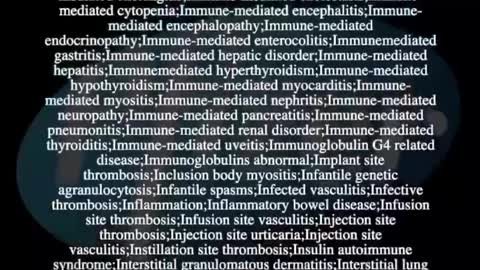 Pfizer’s ‘vaccine’ side effect list.