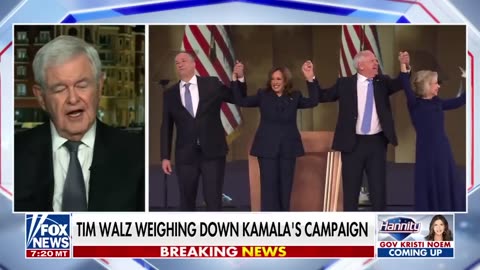 Newt Gingrich Kamala Harris is beginning to ‘crumble’