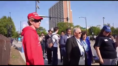 A Trump Supporter at the DNC Center