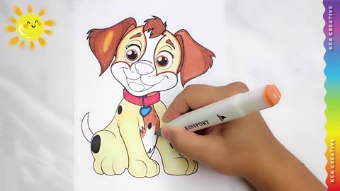 Coloring Dog - @KeaCreative2 - FREE images HD Download👇