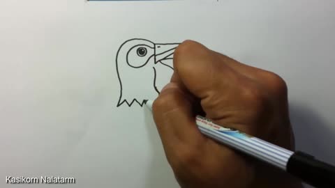 How to turn Numbers 1-5 into the cartoon birds