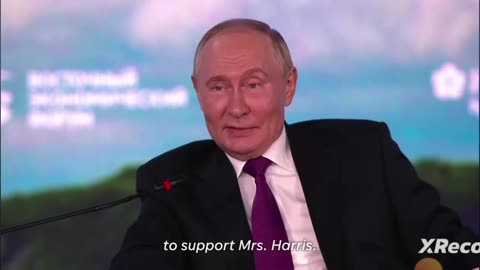 Vladimir Putin gets behind Kamala Harris for president.