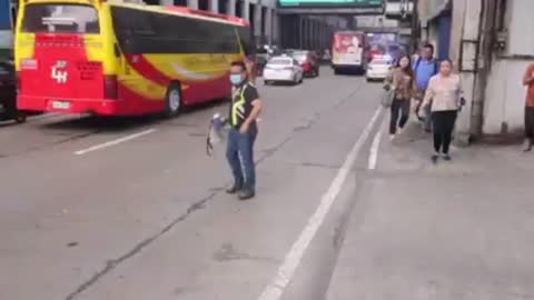 orange mustang getting away from enforcer's - manila