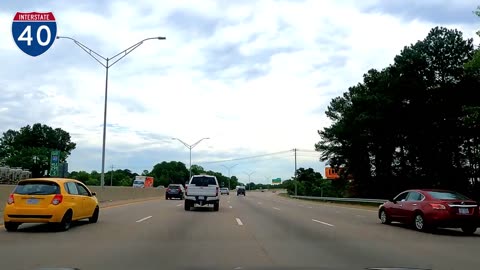 Relaxing Drive on Interstate 40 Thru Raleigh