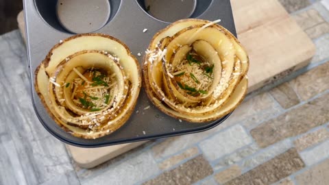 Beautiful Potato Flowers - Plus Crispy Potato Leafs _ Fun Brunch Ideas