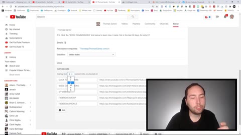 How To Set Channel Links And Email Setup For YouTube Channel