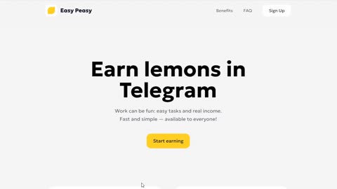 EasyPeasy 🍋 Earn lemons in Telegram Bot | Easy Task Real Income