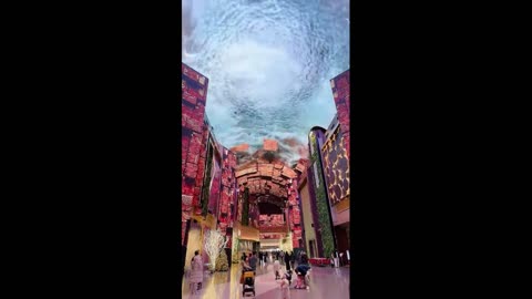 Interactive ceiling in the shopping center. Do you like it?