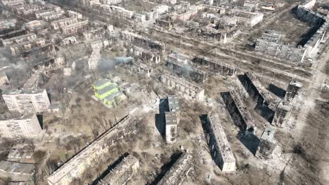 Ukranie Consequences of shelling in Mariupol.