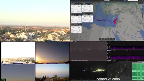 Live Cams From GAZA ISRAEL Multicams and Aircraft Tracking Iceland Volcano