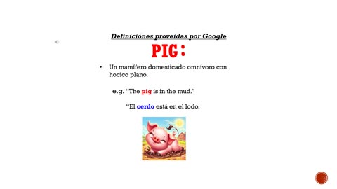 Palabra Del día en Inglés 'pig'