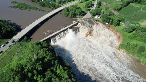 Debris Accumulation At Rapidan Dam, Minesota