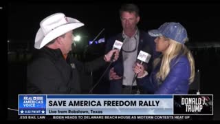 J6 Defendant Treniss Evans Starts Singing Anthem During Trump Rally - Oct 23t 22