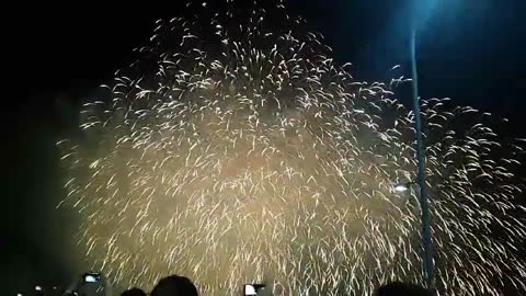 Fire works at Haeundae beach in Korea