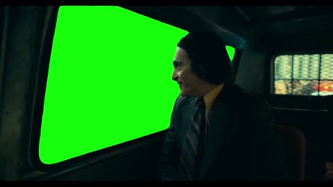 Joker Looking out the Window – Joker: Folie À Deux | Green Screen