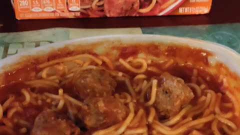 Eating Lean Cuisine Spaghetti With Meat Sauce, Dbn, MI, 11/8/23