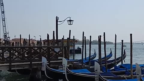 Gondola the expensive boat riding in Venice Italy