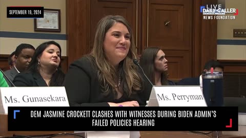 Dem Jasmine Crockett Clashes With Witnesses During Biden Admin’s Failed Policies Hearing