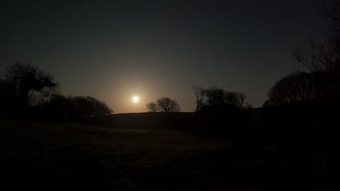 Nightlapse of the moon in Dartmoor