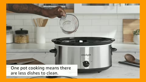 Crock-Pot 7 Quart Oval Manual Slow Cooker, Stainless Steel