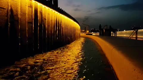 Dubai Fountains with lights